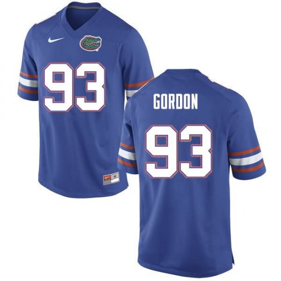 Men's Florida Gators #93 Moses Gordon NCAA Nike Blue Authentic Stitched College Football Jersey BSV2362QL